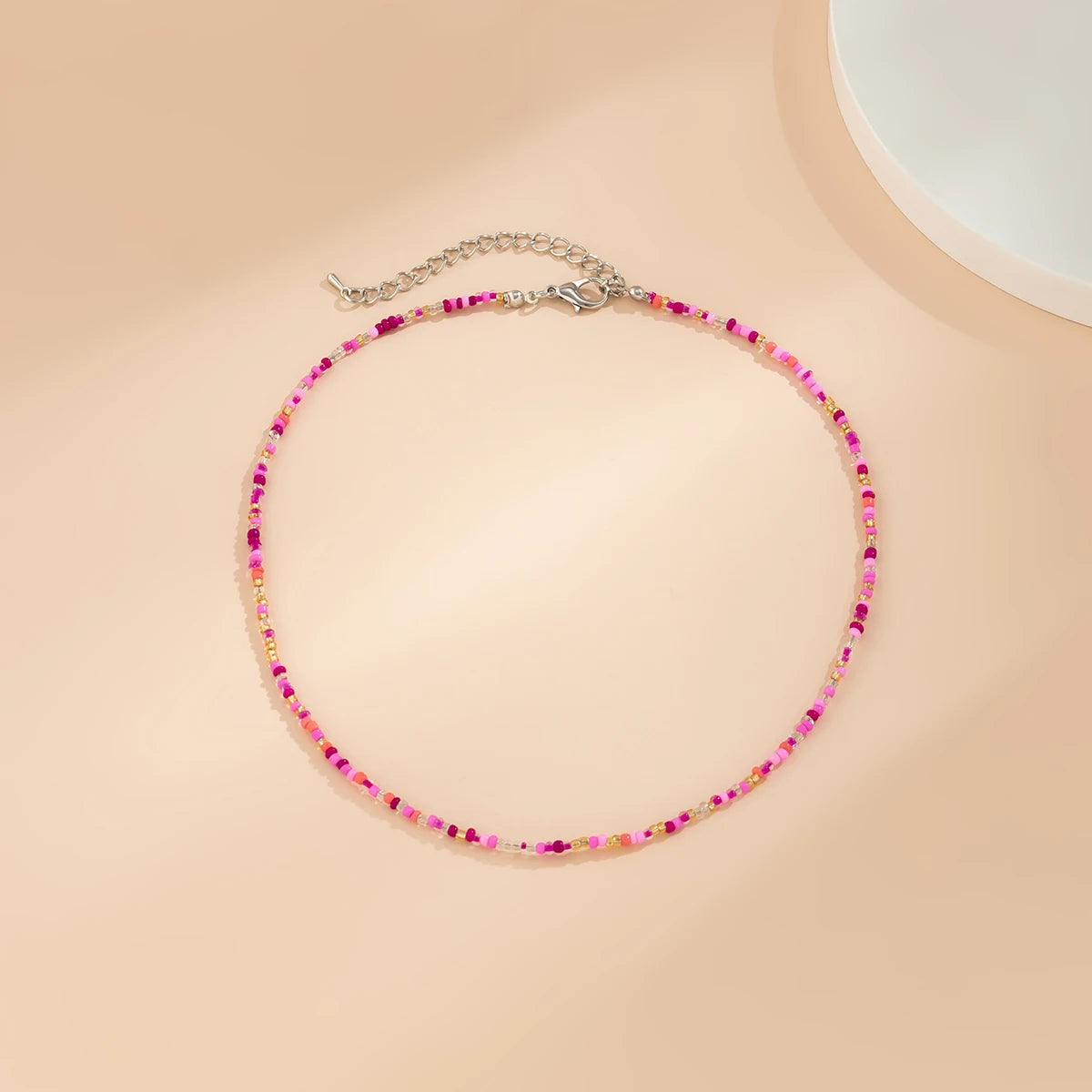 Solea Bead Choker — Handmade Multicolor Acrylic Necklace