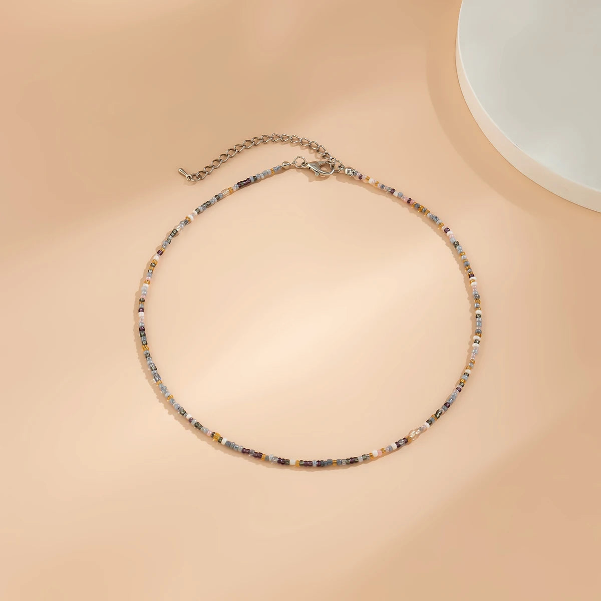 Solea Bead Choker — Handmade Multicolor Acrylic Necklace