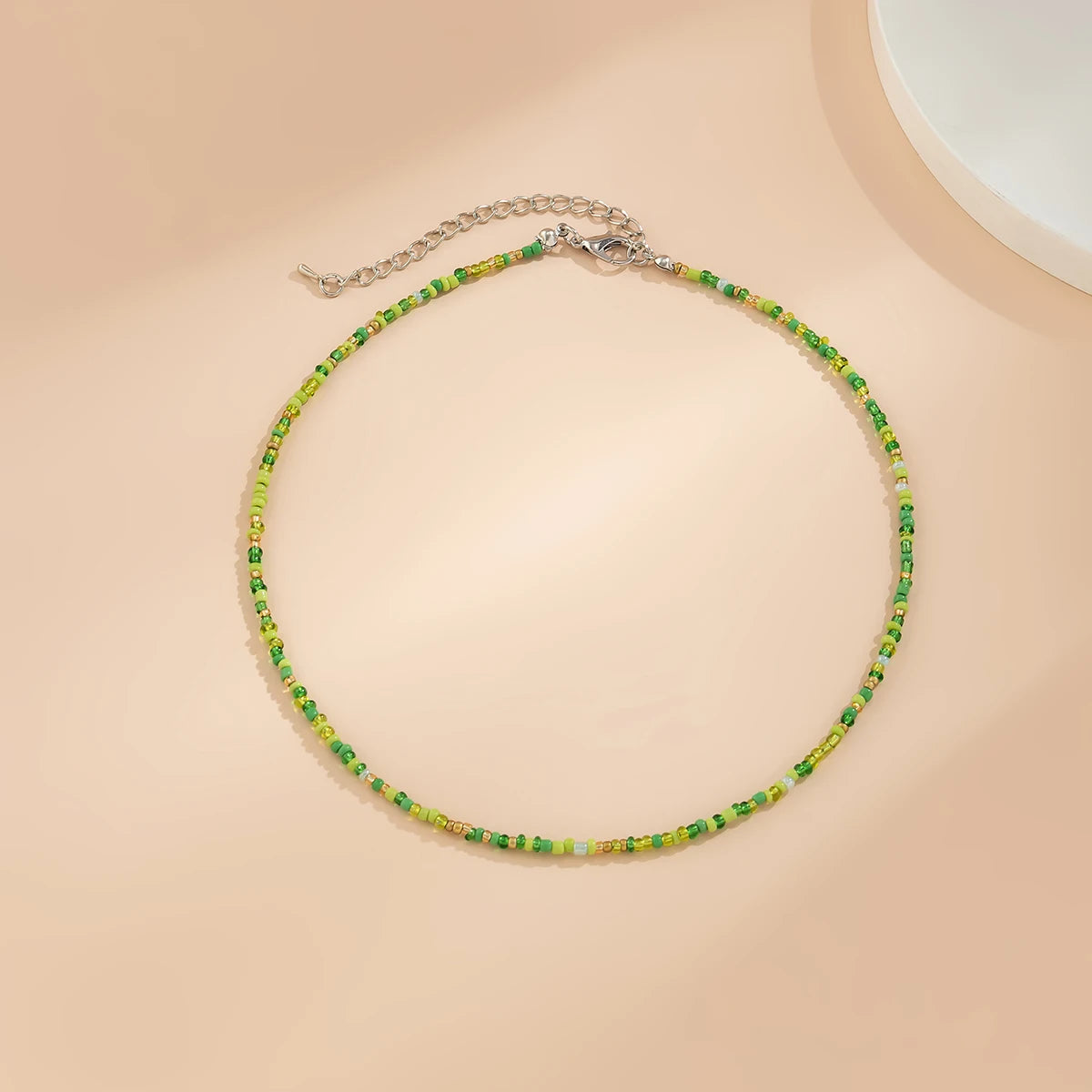 Solea Bead Choker — Handmade Multicolor Acrylic Necklace