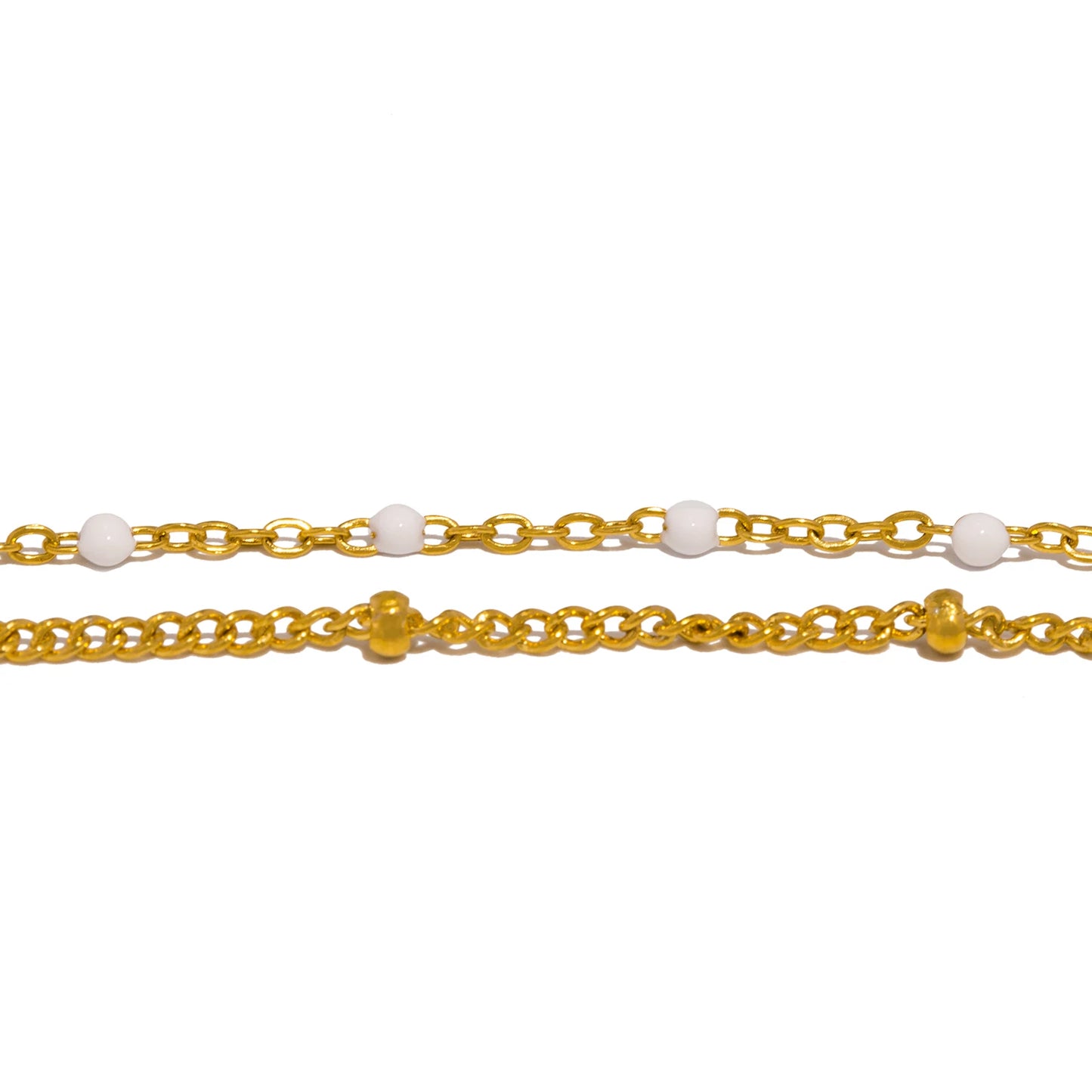Naya Dual Chain Necklace — Minimalist Stainless Steel Double-Layer Design