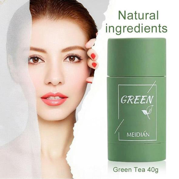 Natural Green Tea Clay Mask Stick– Clears Acne & Refines Pores🌿