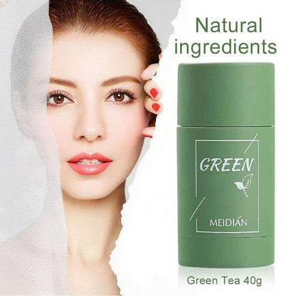 Natural Green Tea Clay Mask Stick– Clears Acne & Refines Pores🌿