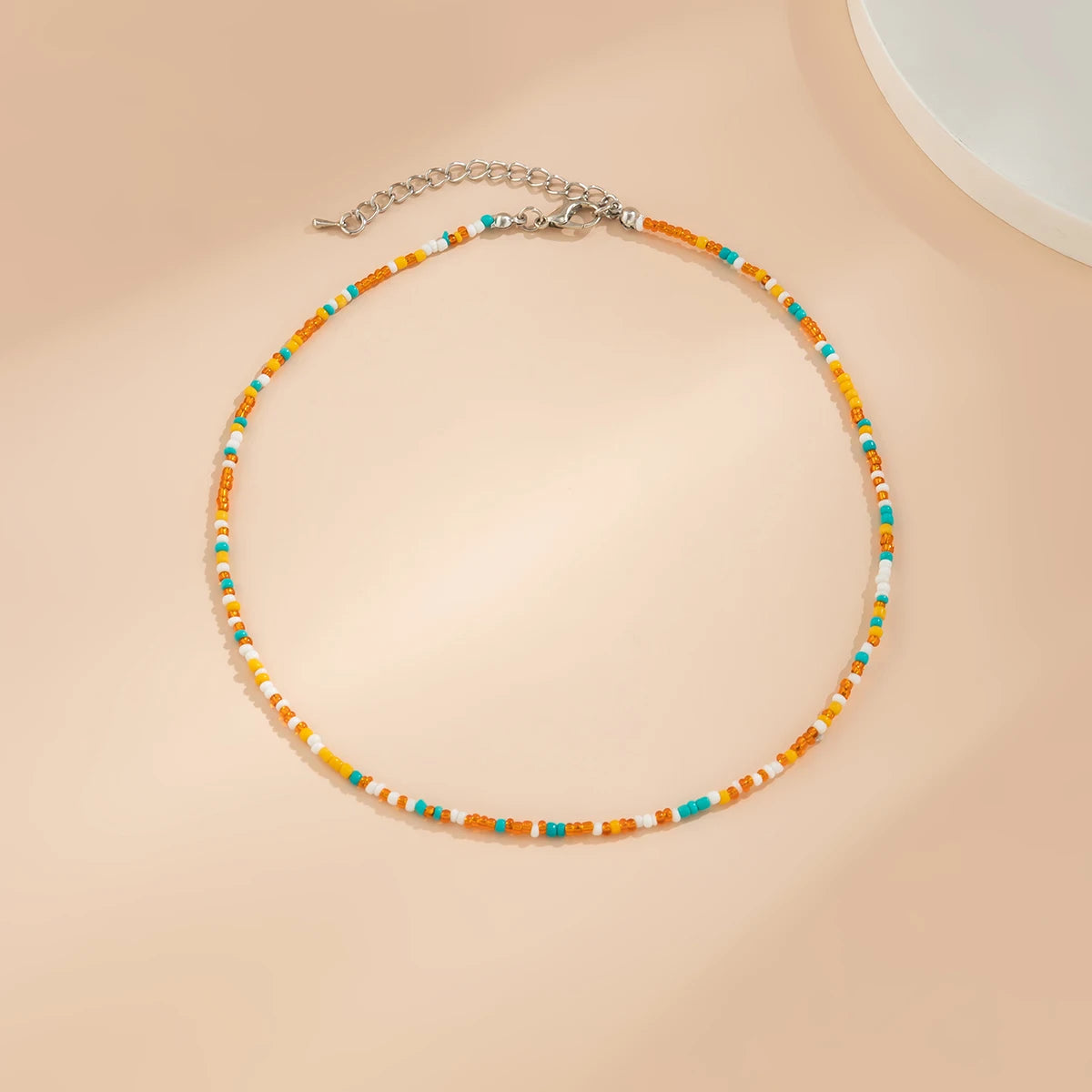 Solea Bead Choker — Handmade Multicolor Acrylic Necklace