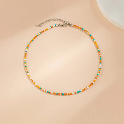 Solea Bead Choker — Handmade Multicolor Acrylic Necklace