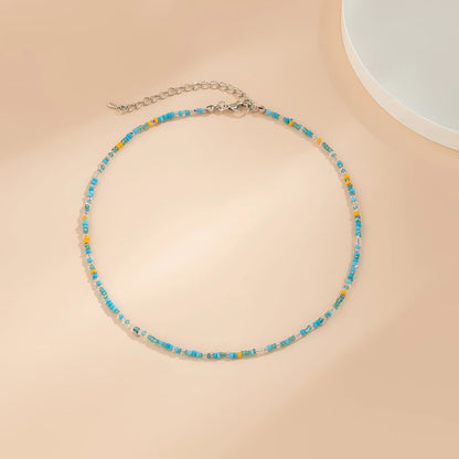 Solea Bead Choker — Handmade Multicolor Acrylic Necklace