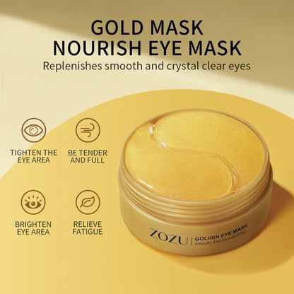 Liora Gold Eye Mask Set — Crystal Collagen Patches for Dark Circles & Hydration