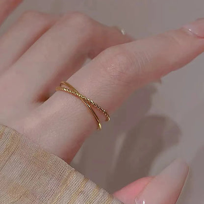 Aureum Set — 18K Gold Plated Titanium Stackable Rings