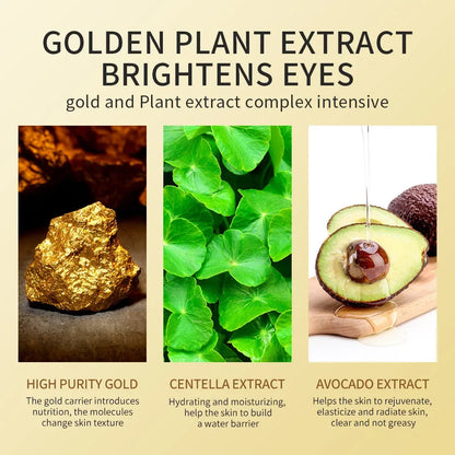 Liora Gold Eye Mask Set — Crystal Collagen Patches for Dark Circles & Hydration