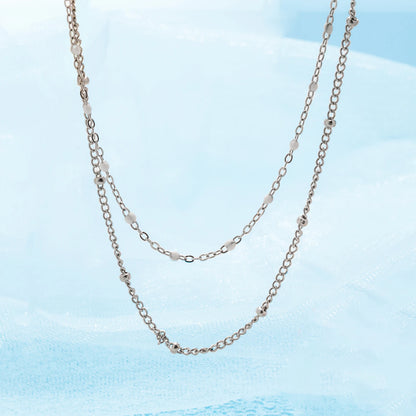 Naya Dual Chain Necklace — Minimalist Stainless Steel Double-Layer Design