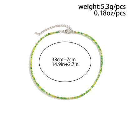 Solea Bead Choker — Handmade Multicolor Acrylic Necklace