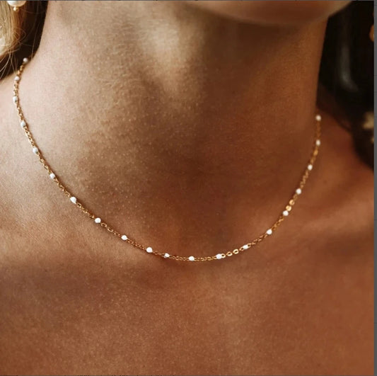 Éclat Pearl Necklace — Light Luxury Temperament Collarbones Chain