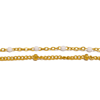 Naya Dual Chain Necklace — Minimalist Stainless Steel Double-Layer Design