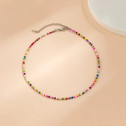 Solea Bead Choker — Handmade Multicolor Acrylic Necklace